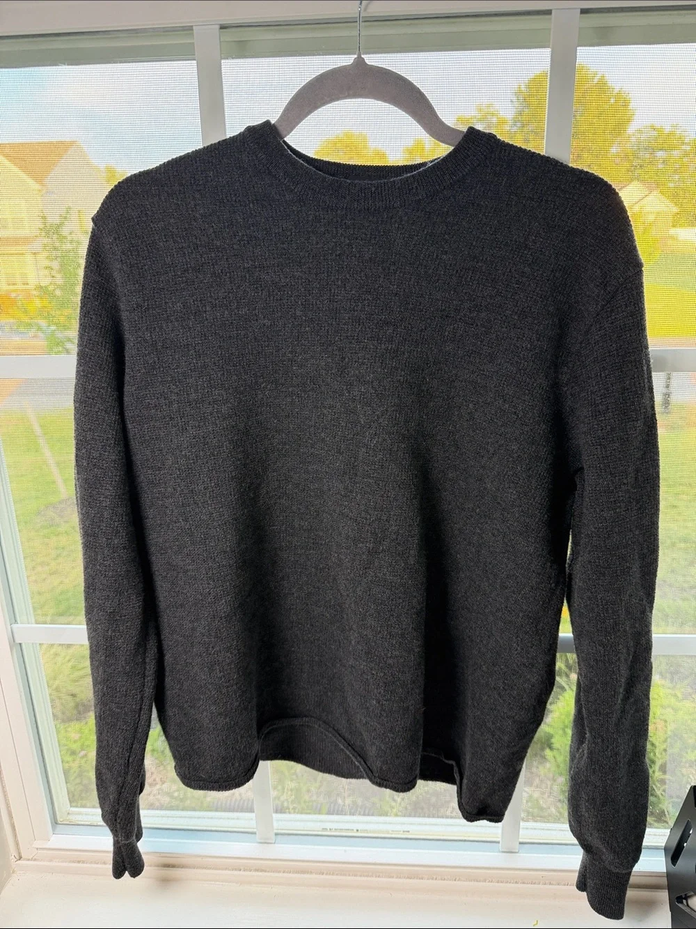 J. Crew Charcoal Gray Women's Crewneck Sweater 100% merino wool